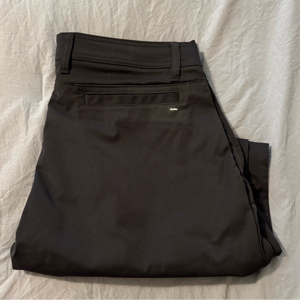 Hurley Performance Jet Set Tech Pants Men's 38x29 Black‎ Casual Business Golf